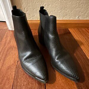 Marc Fisher Snake Skin Booties